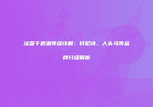 法国干邑酒等级详解：轩尼诗、人头马等品牌分级解析