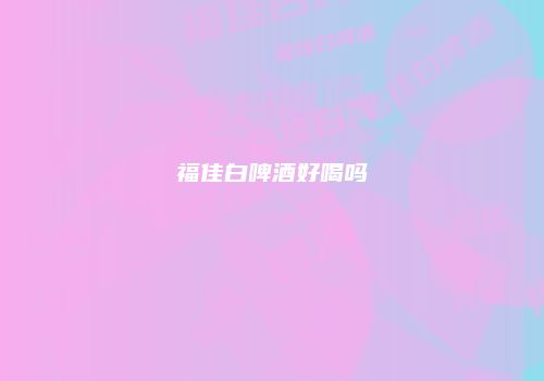 福佳白啤酒好喝吗