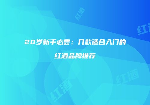 20岁新手必尝：几款适合入门的红酒品牌推荐