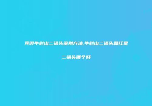 真假牛栏山二锅头鉴别方法,牛栏山二锅头和红星二锅头哪个好