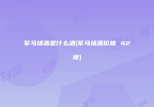 军马场酒是什么酒(军马场酒价格 42度)
