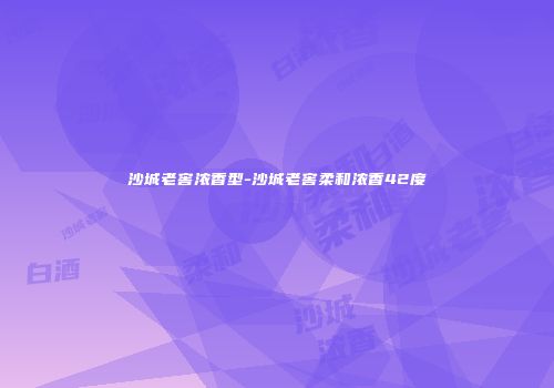 沙城老窖浓香型-沙城老窖柔和浓香42度