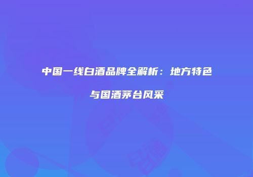中国一线白酒品牌全解析：地方特色与国酒茅台风采