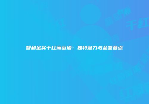 智利金实干红葡萄酒：独特魅力与品鉴要点