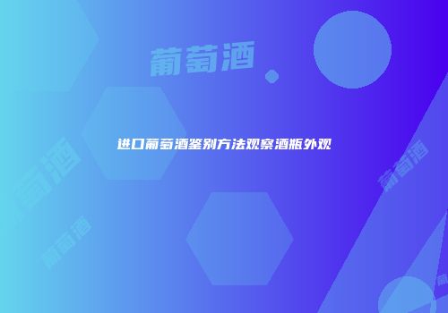 进口葡萄酒鉴别方法观察酒瓶外观
