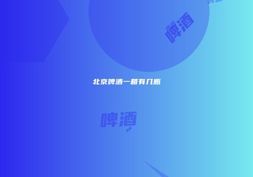 北京啤酒一箱有几瓶