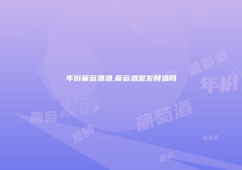 年份葡萄酒酒,葡萄酒是发酵酒吗