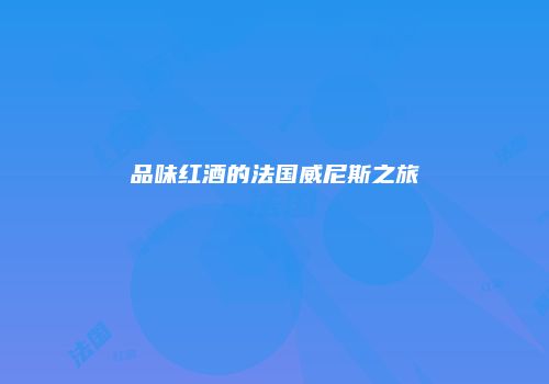 品味红酒的法国威尼斯之旅