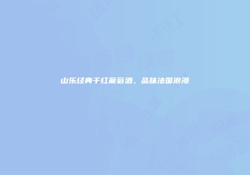 山乐经典干红葡萄酒，品味法国浪漫