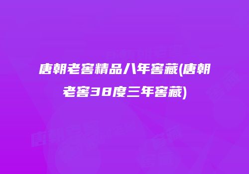 唐朝老窖精品八年窖藏(唐朝老窖38度三年窖藏)