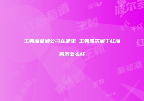 王朝葡萄酒公司在哪里_王朝波尔多干红葡萄酒怎么样
