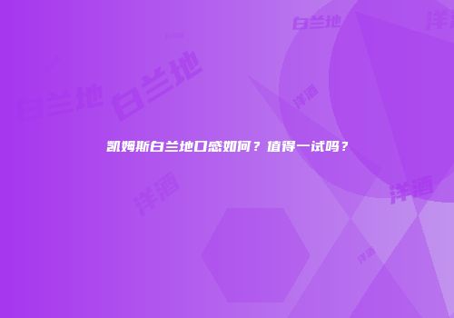 凯姆斯白兰地口感如何？值得一试吗？