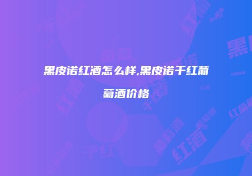 黑皮诺红酒怎么样,黑皮诺干红葡萄酒价格