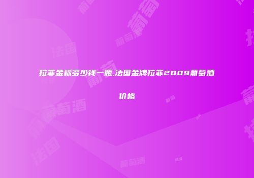 拉菲金标多少钱一瓶,法国金牌拉菲2009葡萄酒价格