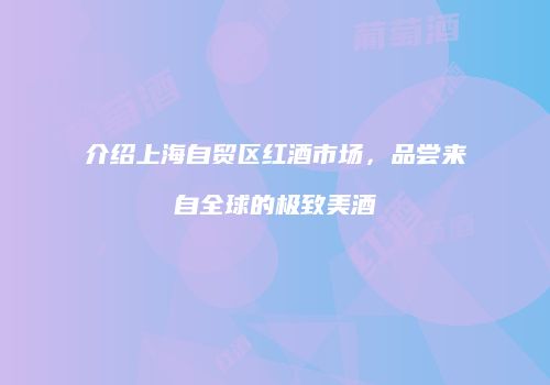 介绍上海自贸区红酒市场，品尝来自全球的极致美酒
