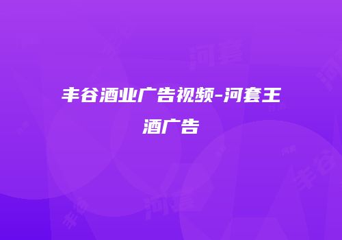 丰谷酒业广告视频-河套王酒广告