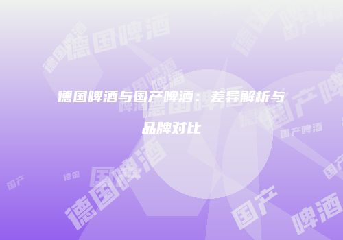 德国啤酒与国产啤酒：差异解析与品牌对比