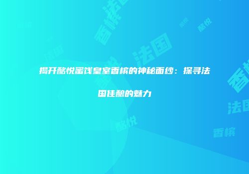 揭开酩悦蜜饯皇室香槟的神秘面纱：探寻法国佳酿的魅力