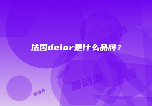 法国delor是什么品牌？