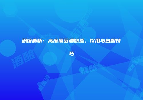 深度解析：高度葡萄酒酿造、饮用与自酿技巧