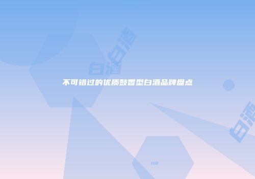 不可错过的优质豉香型白酒品牌盘点