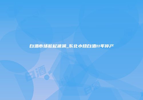 白酒市场掀起波澜_东北小烧白酒11年停产