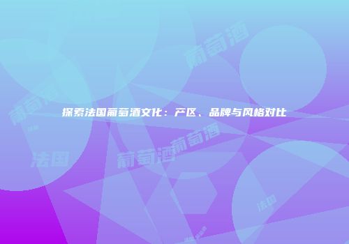 探索法国葡萄酒文化：产区、品牌与风格对比