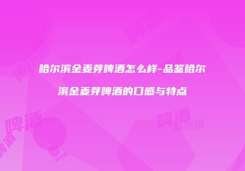 哈尔滨金麦芽啤酒怎么样-品鉴哈尔滨金麦芽啤酒的口感与特点