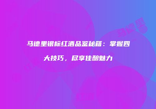 马德里银标红酒品鉴秘籍：掌握四大技巧，尽享佳酿魅力