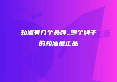 劲酒有几个品牌_哪个牌子的劲酒是正品