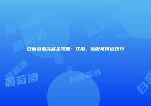 白葡萄酒品鉴全攻略：饮用、搭配与挑选技巧