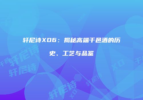 轩尼诗XO6：揭秘高端干邑酒的历史、工艺与品鉴