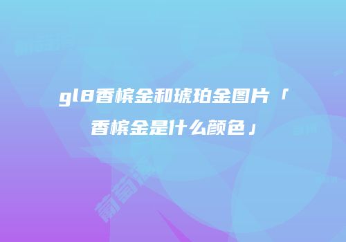 gl8香槟金和琥珀金图片「香槟金是什么颜色」