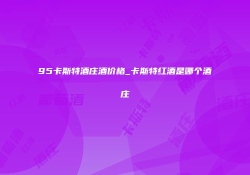 95卡斯特酒庄酒价格_卡斯特红酒是哪个酒庄