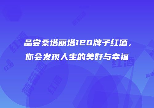 品尝桑塔丽塔120牌子红酒，你会发现人生的美好与幸福