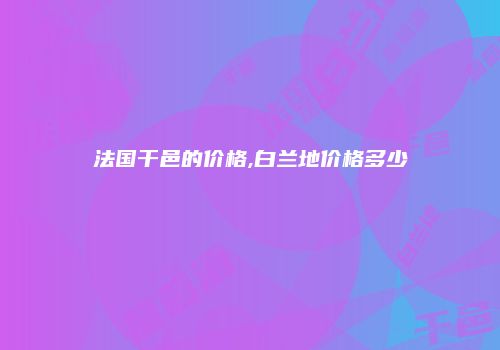 法国干邑的价格,白兰地价格多少