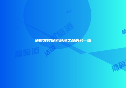 法国左岸探索浪漫之都的另一面