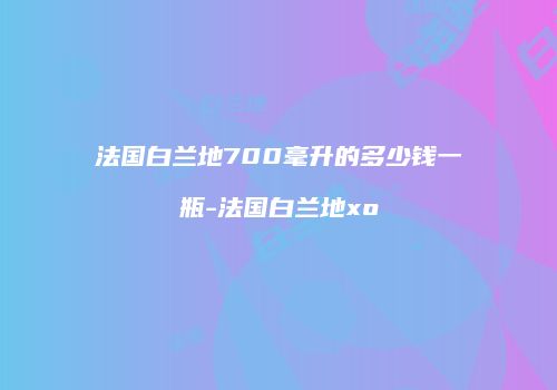 法国白兰地700毫升的多少钱一瓶-法国白兰地xo