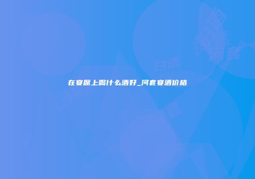 在宴席上喝什么酒好_河套宴酒价格