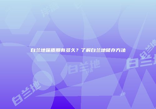 白兰地保质期有多久？了解白兰地储存方法