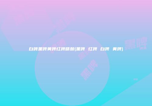 白啤黑啤黄啤红啤精酿(黑啤 红啤 白啤 黄啤)