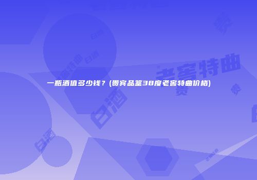 一瓶酒值多少钱？(贵宾品鉴38度老窖特曲价格)