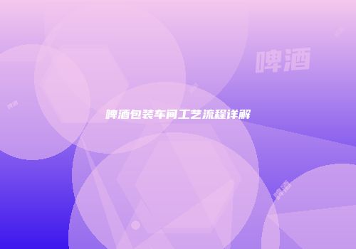 啤酒包装车间工艺流程详解