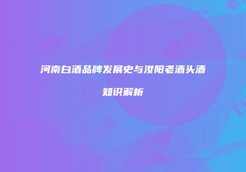 河南白酒品牌发展史与汝阳老酒头酒知识解析