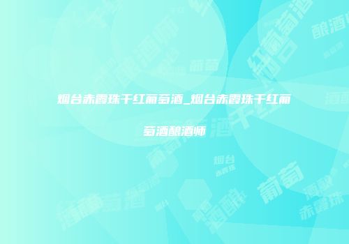 烟台赤霞珠干红葡萄酒_烟台赤霞珠干红葡萄酒酿酒师