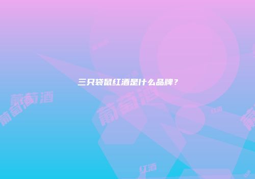 三只袋鼠红酒是什么品牌？