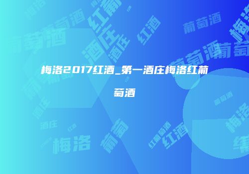 梅洛2017红酒_第一酒庄梅洛红葡萄酒