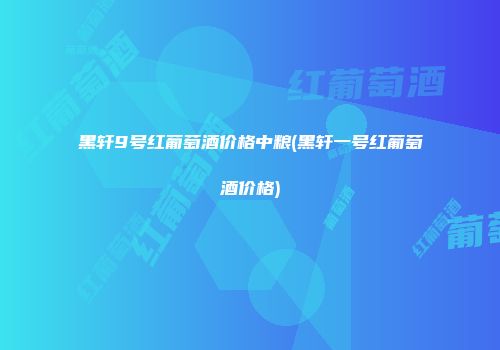黑轩9号红葡萄酒价格中粮(黑轩一号红葡萄酒价格)