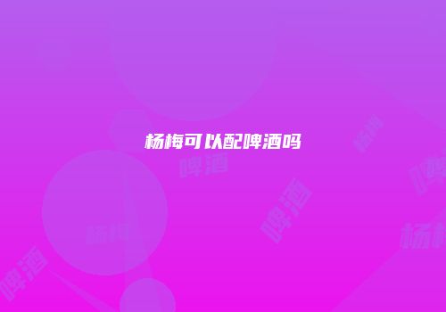 杨梅可以配啤酒吗