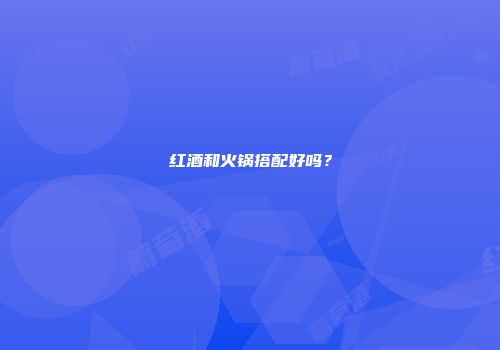 红酒和火锅搭配好吗？